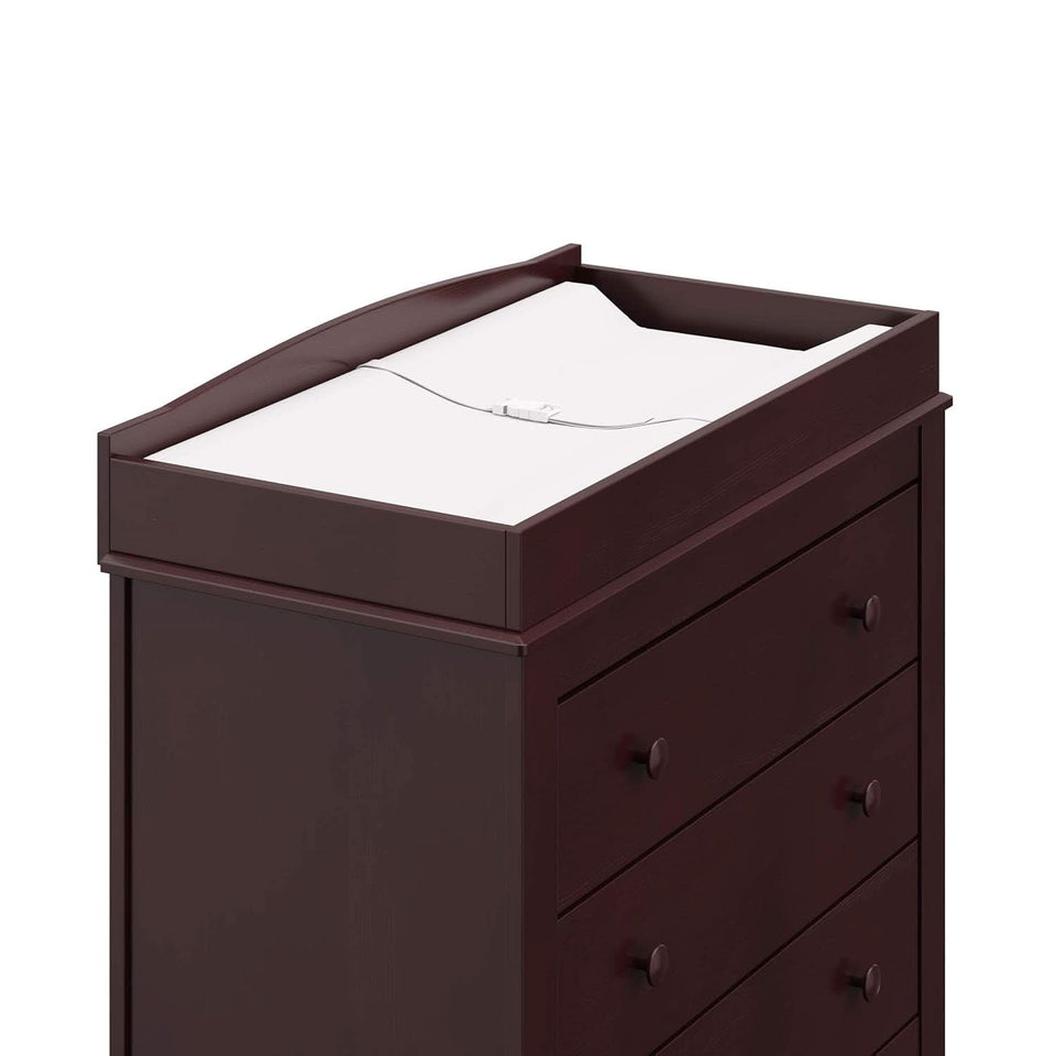 Noah 3 Drawer Dresser With Changing Top Espresso Finish