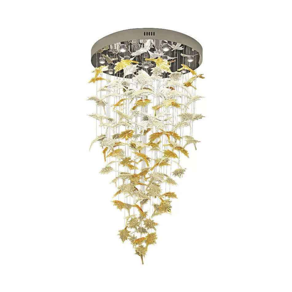 Maple Leaf Glass Chandelier
