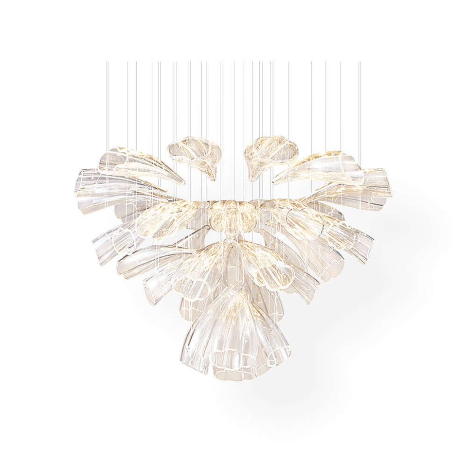 Glass Lotus Chandelier