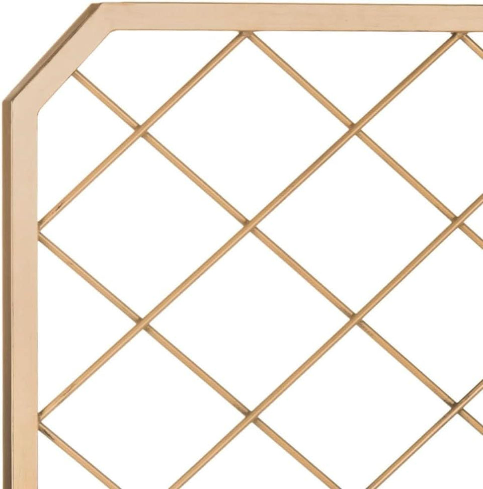 Queen Antique Gold Stitch Headboard for Stylish Bedrooms