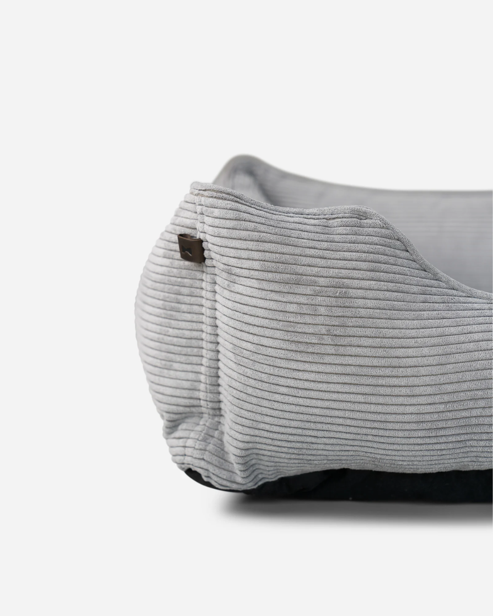 Chester & Lee | Fancy Corduroy Sleeper Dog Bed Gray