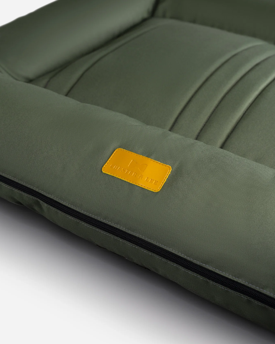 Chester & Lee | Waterproof Lounger Dog Bed Green