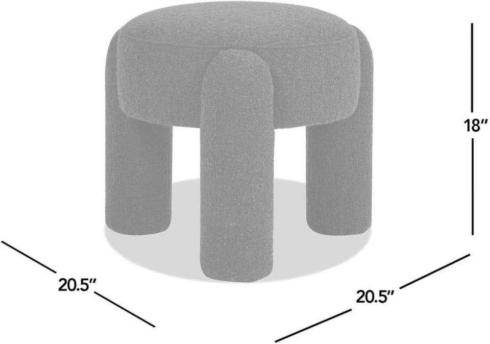 Hugo Twenty Point FiveInch Rounded Moss Green Ottoman