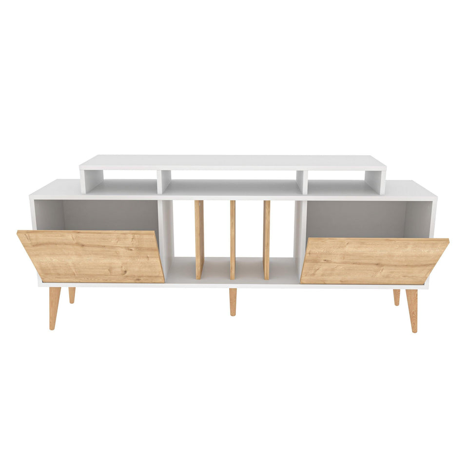 Char 63" TV Stand and Media Console with Cabinets and Shelves for TVs up to 72"