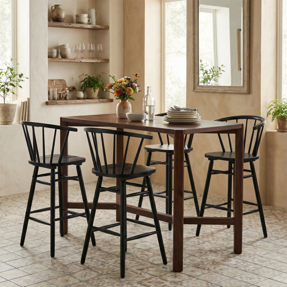 Stenger Barstool (Set of 2) Black