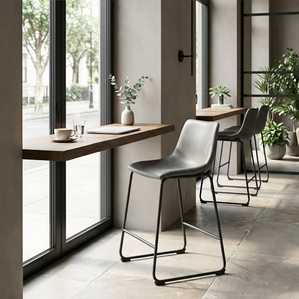 Smart Counter Stool (Set of 2) Charcoal
