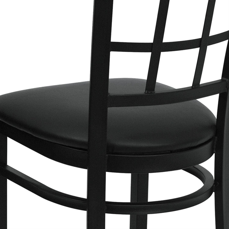 Hercules Series Window Back Restaurant Chair Black