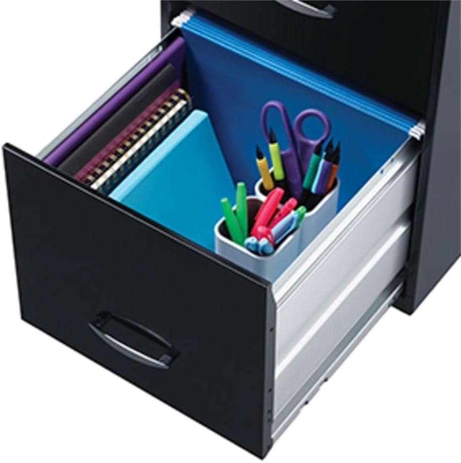 Blue 18In Deep 3 Drawer Metal File Cabinet Fully Assembled