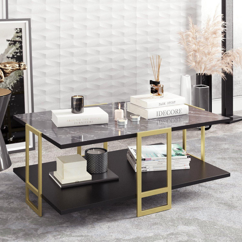 Polka Metal Wood Coffee Table