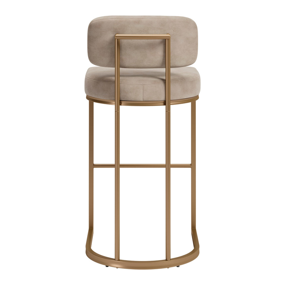 Velar Barstool (Set of 2) Beige