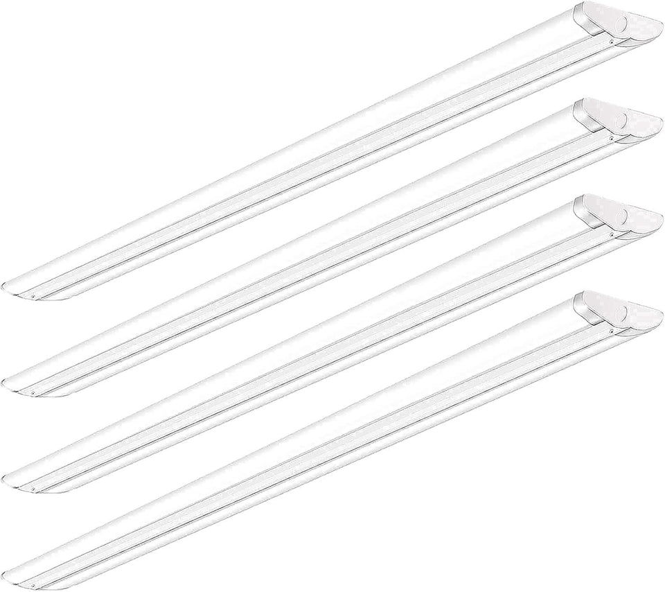 8Ft 110W Slim LED Shop Lights, 4-Pack, Energy Efficient