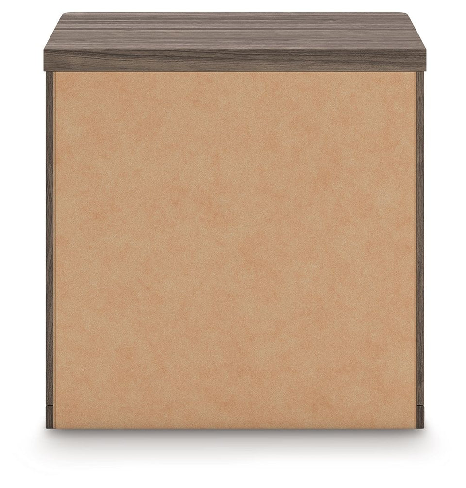 Kendanport - Two Drawer Night Stand - Brown / White