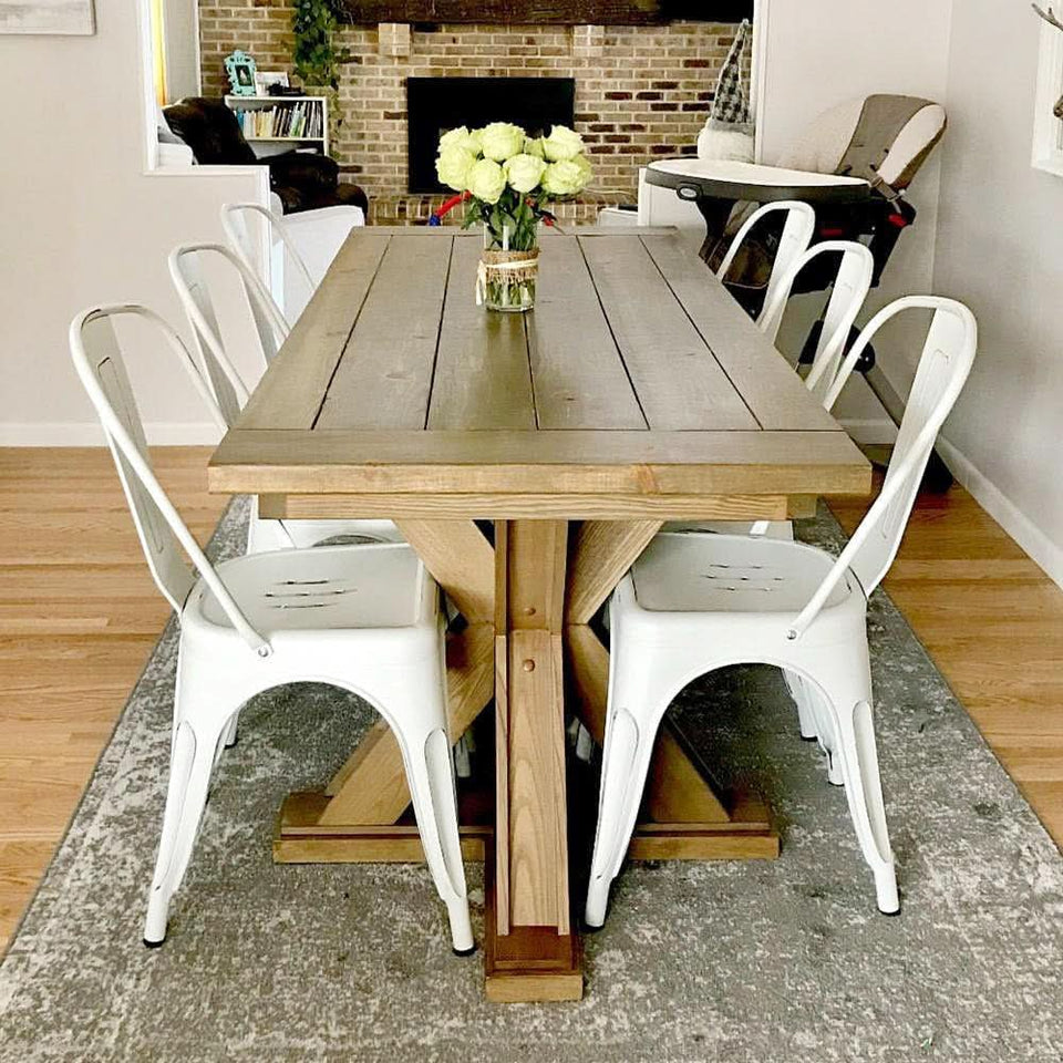 Stackable Distressed White Metal Dining Chairs For Indoor Outdoor Set Of 4