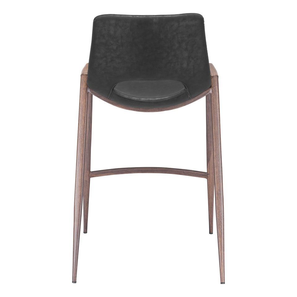 Desi Counter Stool (Set of 2) Black & Walnut