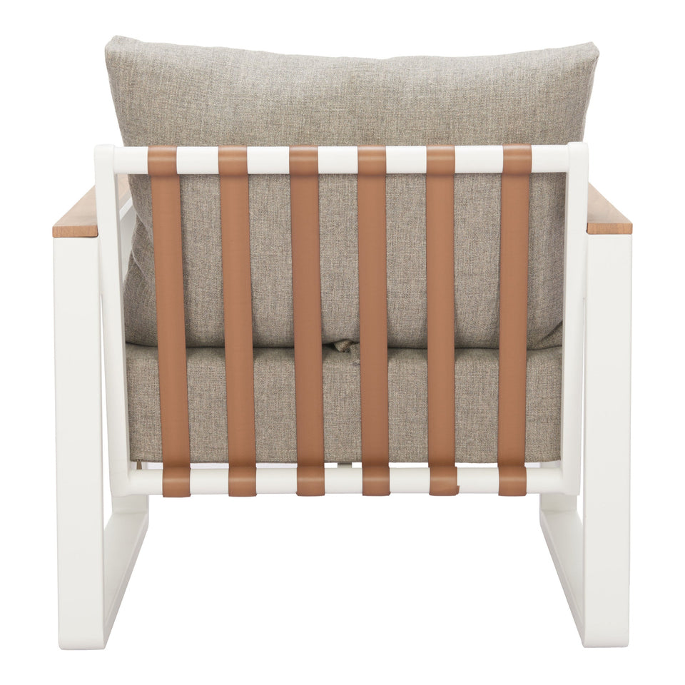 Welt Armchair Taupe & White