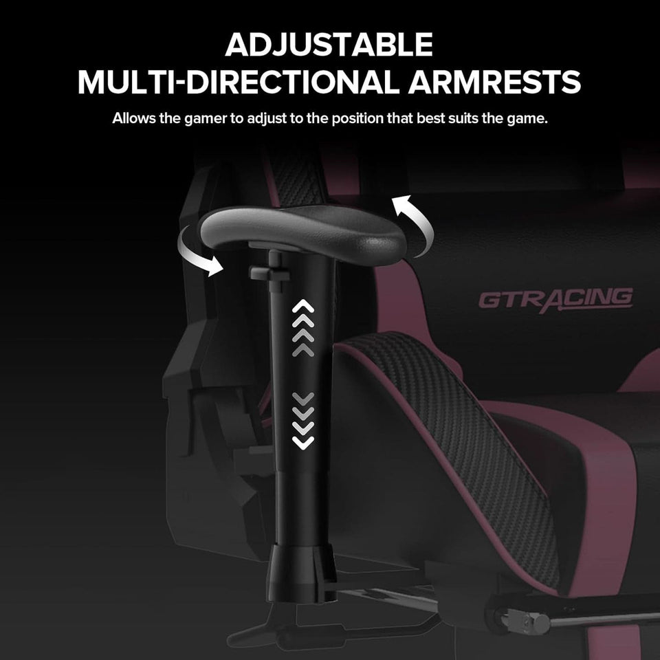 Ergonomic Gaming Chair With Bluetooth Speakers And Footrest