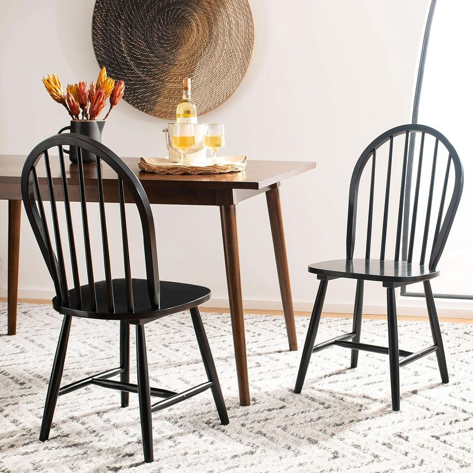 Home Camden 18 Inch Black Farmhouse Dining Chairs Set Of 2