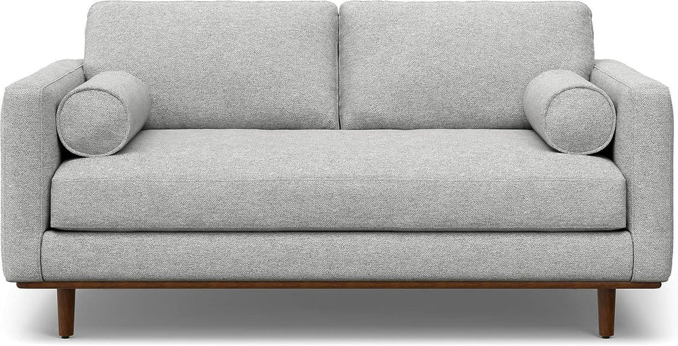 Morrison 72 Inch Mid Century Modern Sofa Set Mist Grey