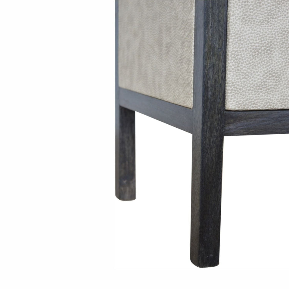 Nightstand, 3 Drawer - Black