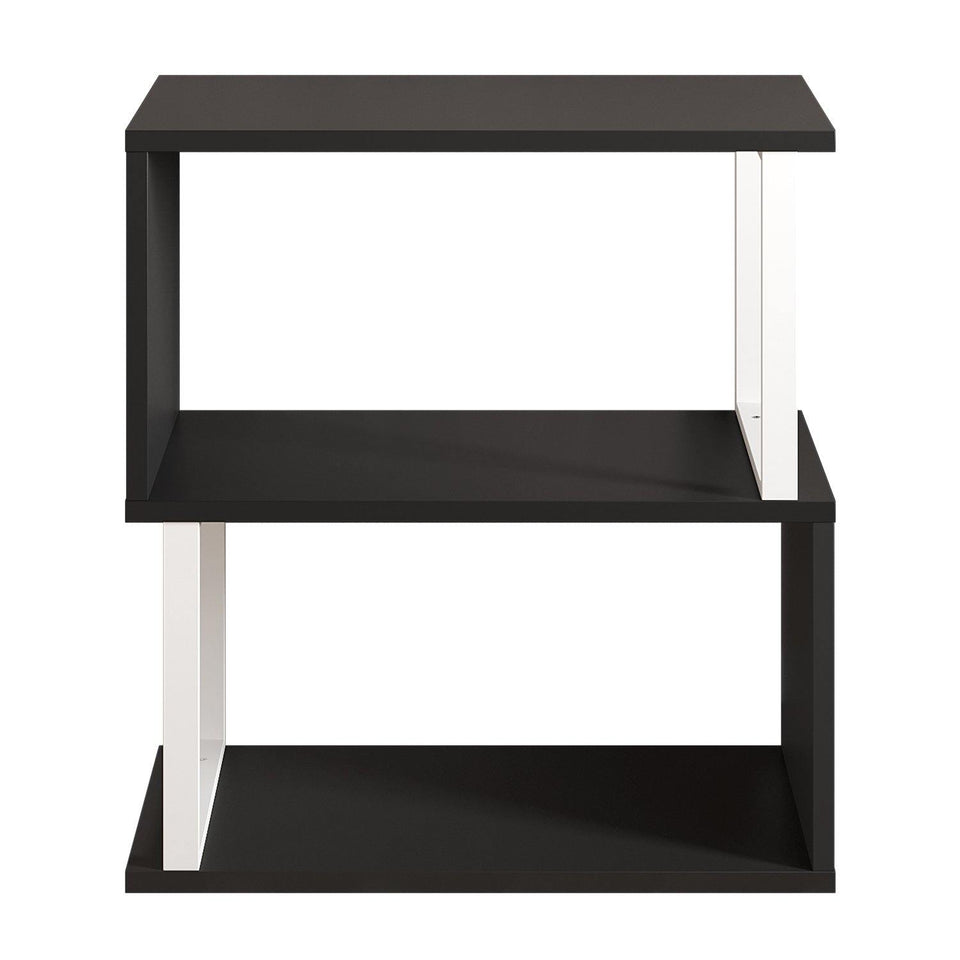 Lima 25'' Metal Wood Side End Table
