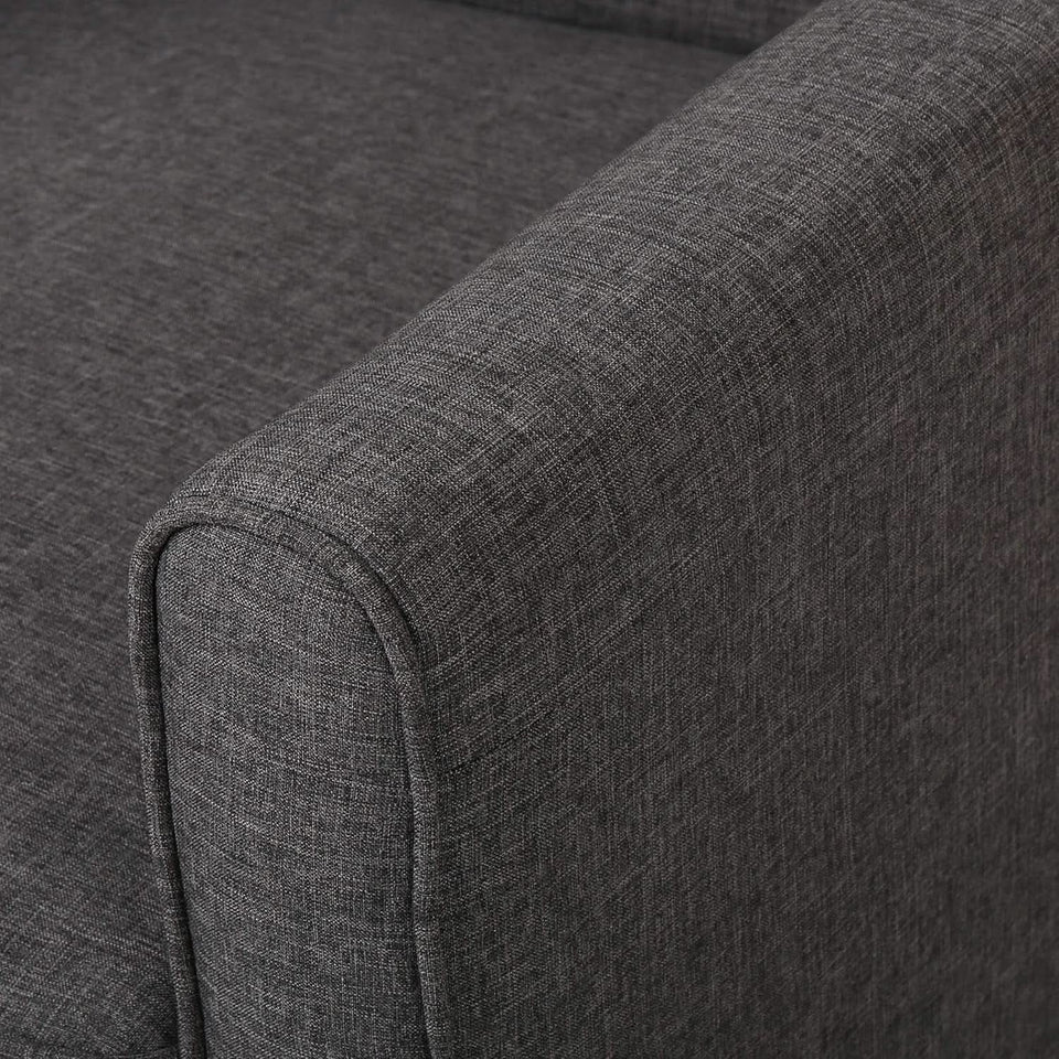Emmie Fabric Recliner Set Of 2 In Smoke And Dark Brown