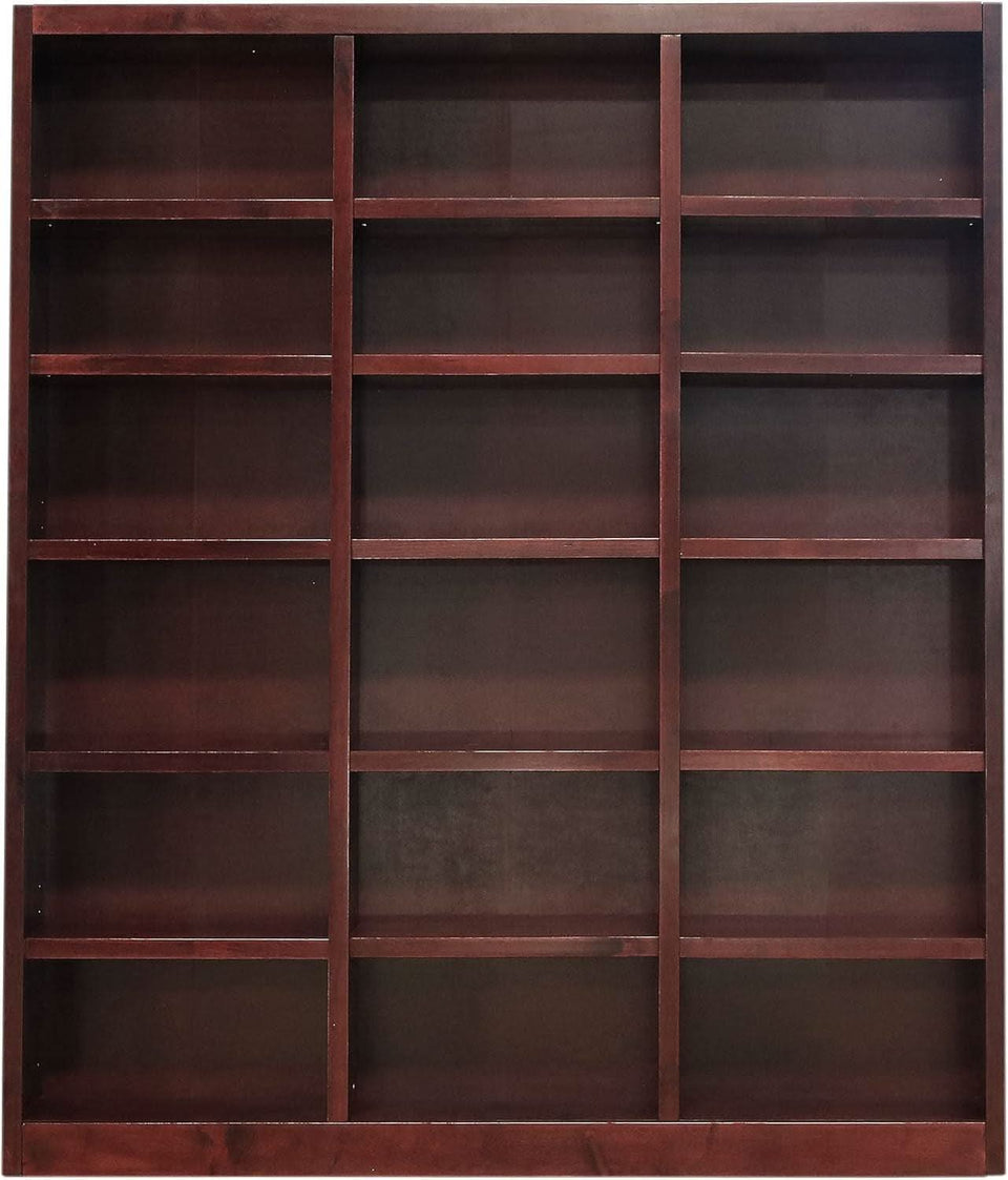 Traditional Oak Bookcase 84 Inch Tall With 18 Shelves