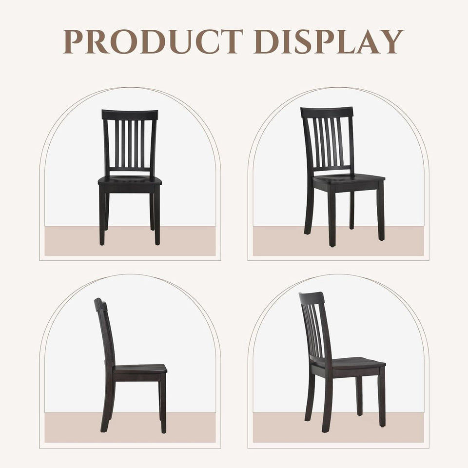Wooden Windsor Dining Chairs Set Of 6 Dark Brown With Spindle Back
