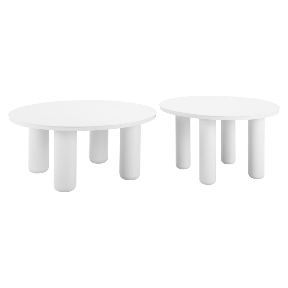 Ola Coffee Table Set (2-Piece) White