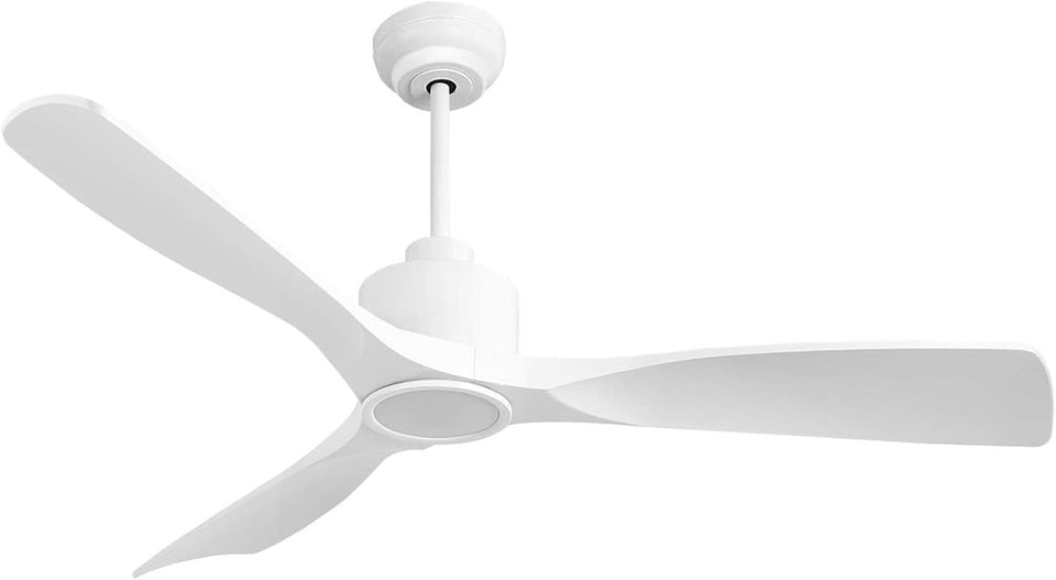52 Inch White Smart Ceiling Fan With Lights And Remote