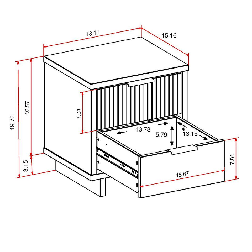 Granville 18" Nightstand (2-Drawer) - Set of 2