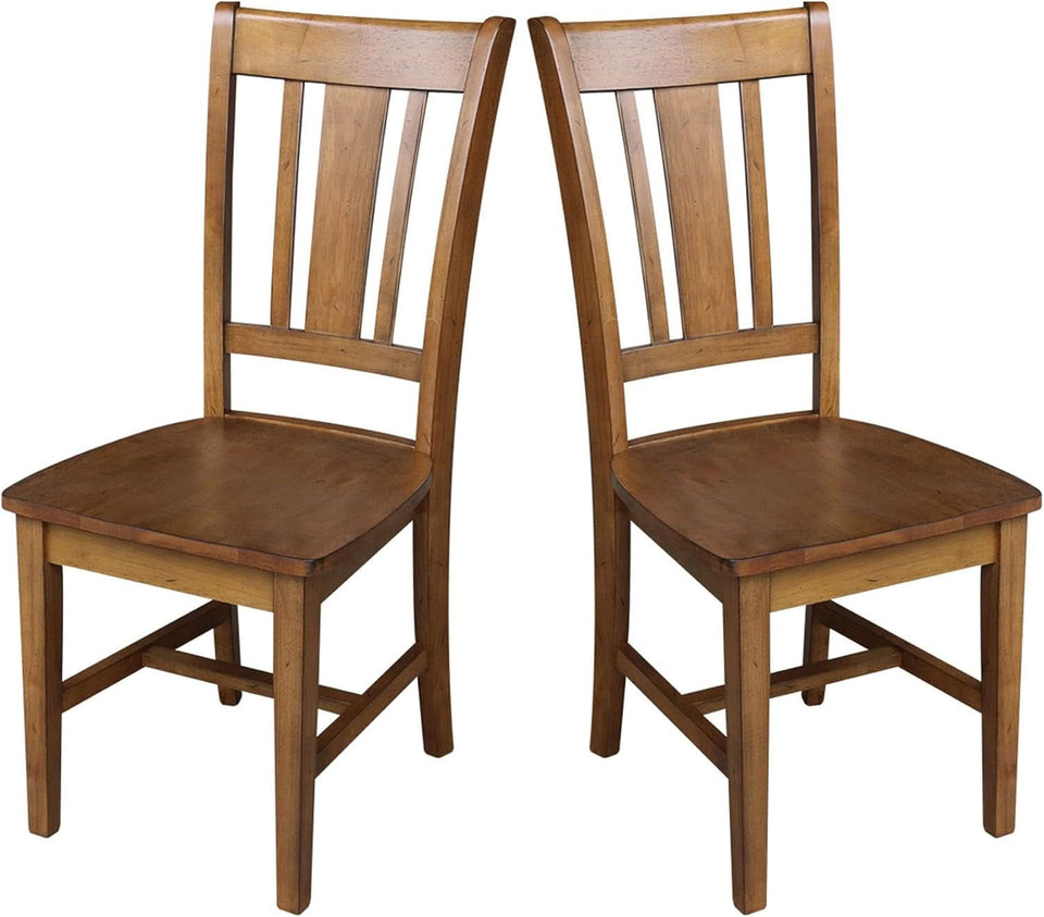 International Concepts San Remo Pecan Parawood Dining Chair