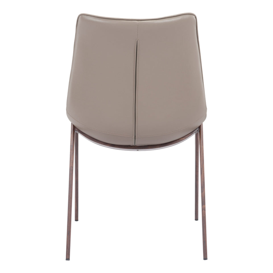 Magnus Dining Chair (Set of 2) Brown & Walnut
