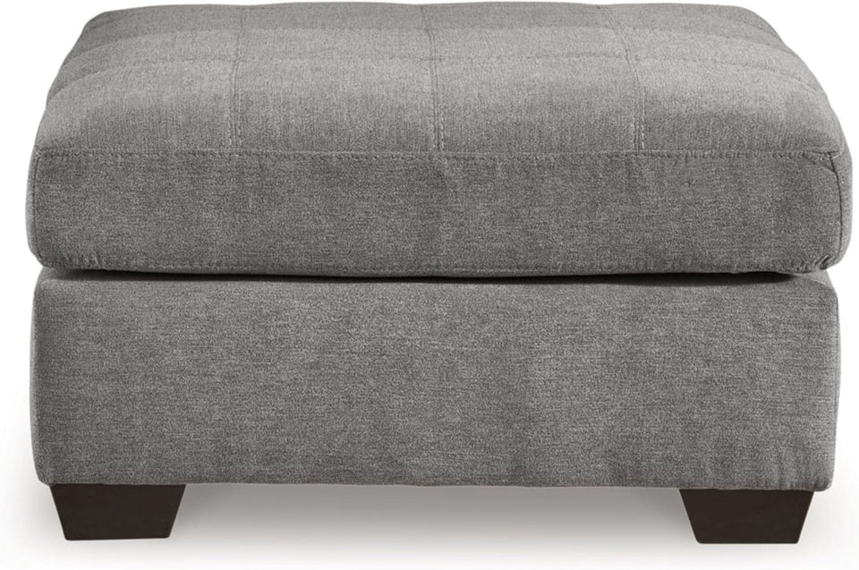 Oversized Light Gray Ottoman Room Decorative Elegance