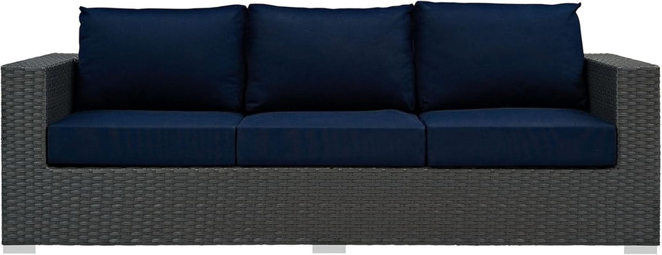 Weather-Resistant Wicker Rattan Outdoor Patio Sofa Set