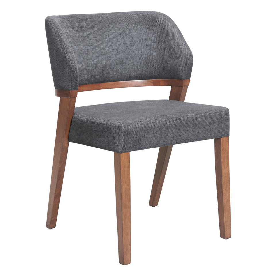Sunobu Dining Chair (Set of 2) Azure Gray & Walnut