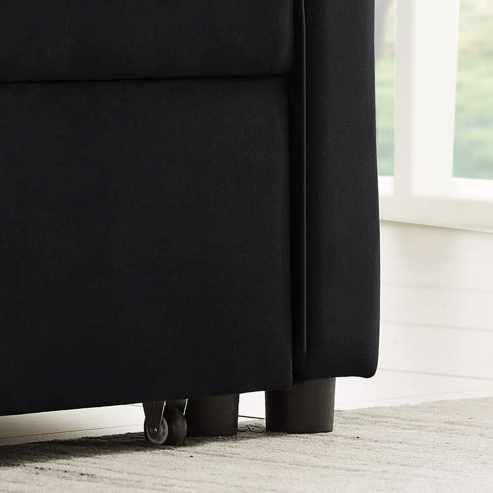 Velvet Sofa Bed With Adjustable Sleeper For Small Spaces