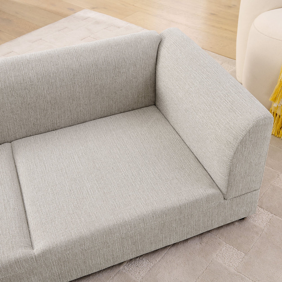Oversized Pet Sofa for Medium/Large Dogs with Soft Cushion - Linen