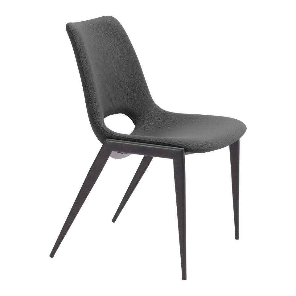 Desi Armless Dining Chair (Set of 2) Black