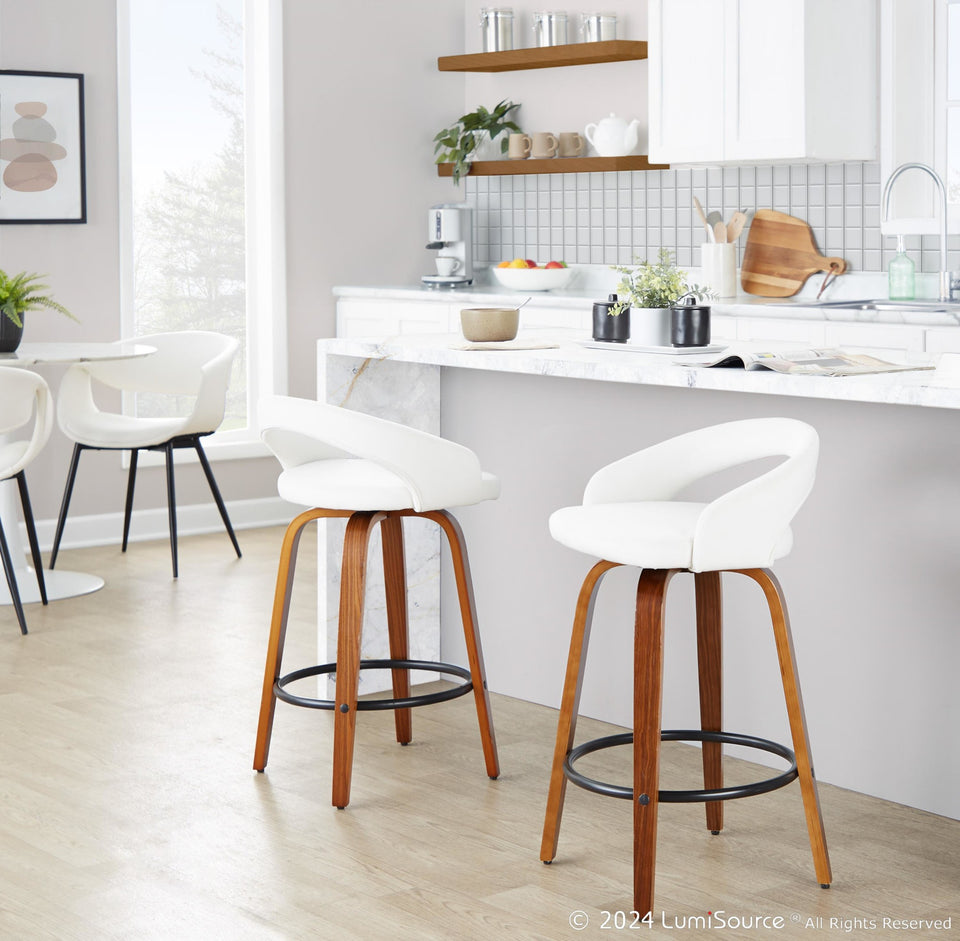 Grotto Upholstered 26" Fixed-Height Counter Stool - Set of 2