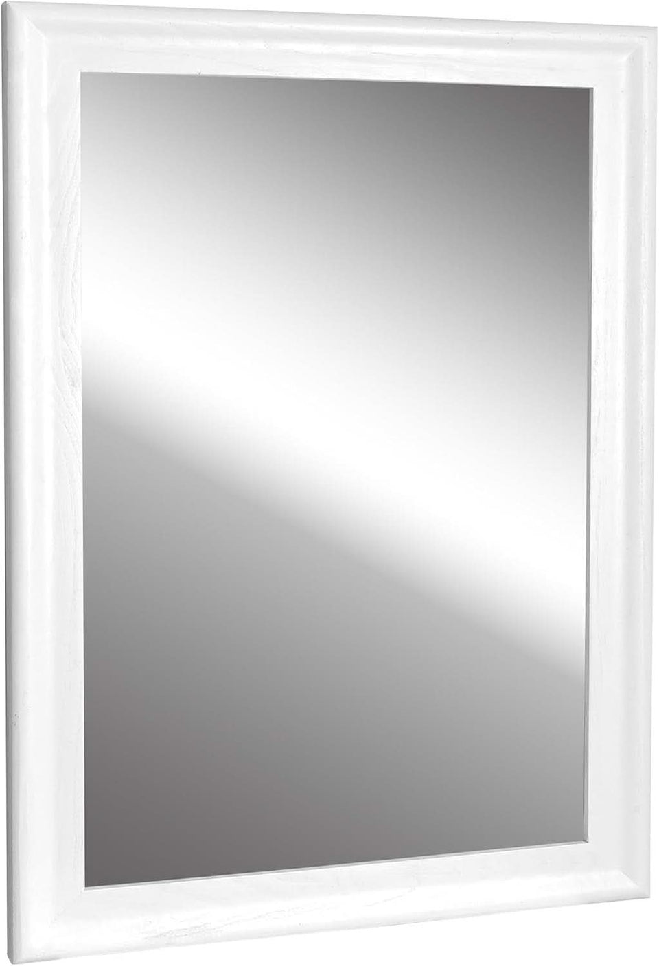 White Wood Wall Mirror 30 X 40 Inch Rectangle Rustic Vanity Mirror