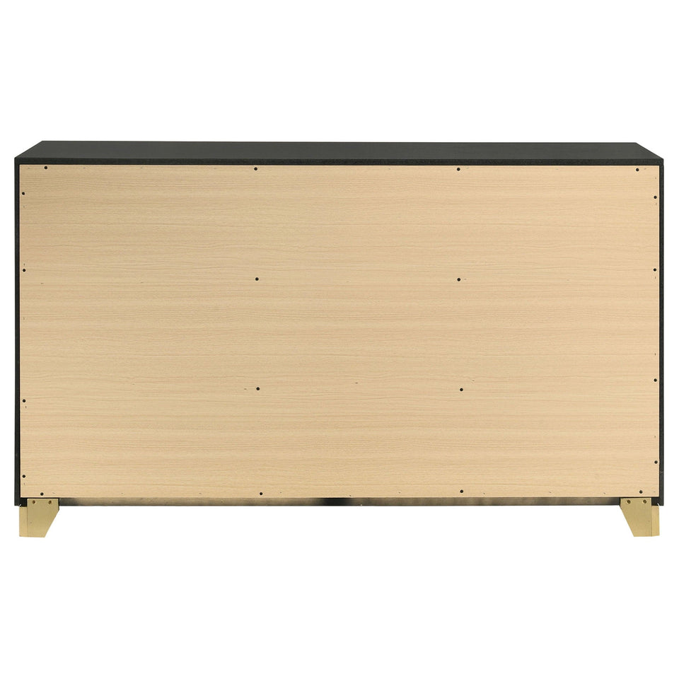 Caraway 6-drawer Dresser Black