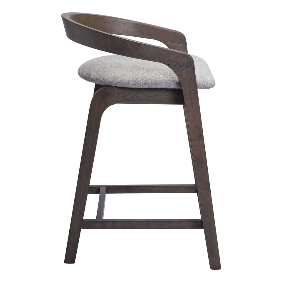 Troy Counter Stool (Set of 2) Dove Gray & Espresso