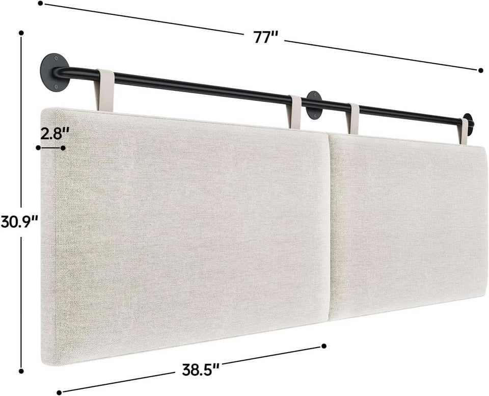 Adjustable Wall Mounted King Size Headboard with Tufting