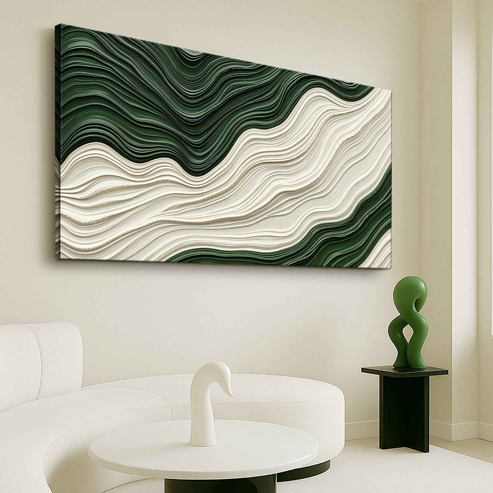 Green Rivers Abstract Wall Art VIII