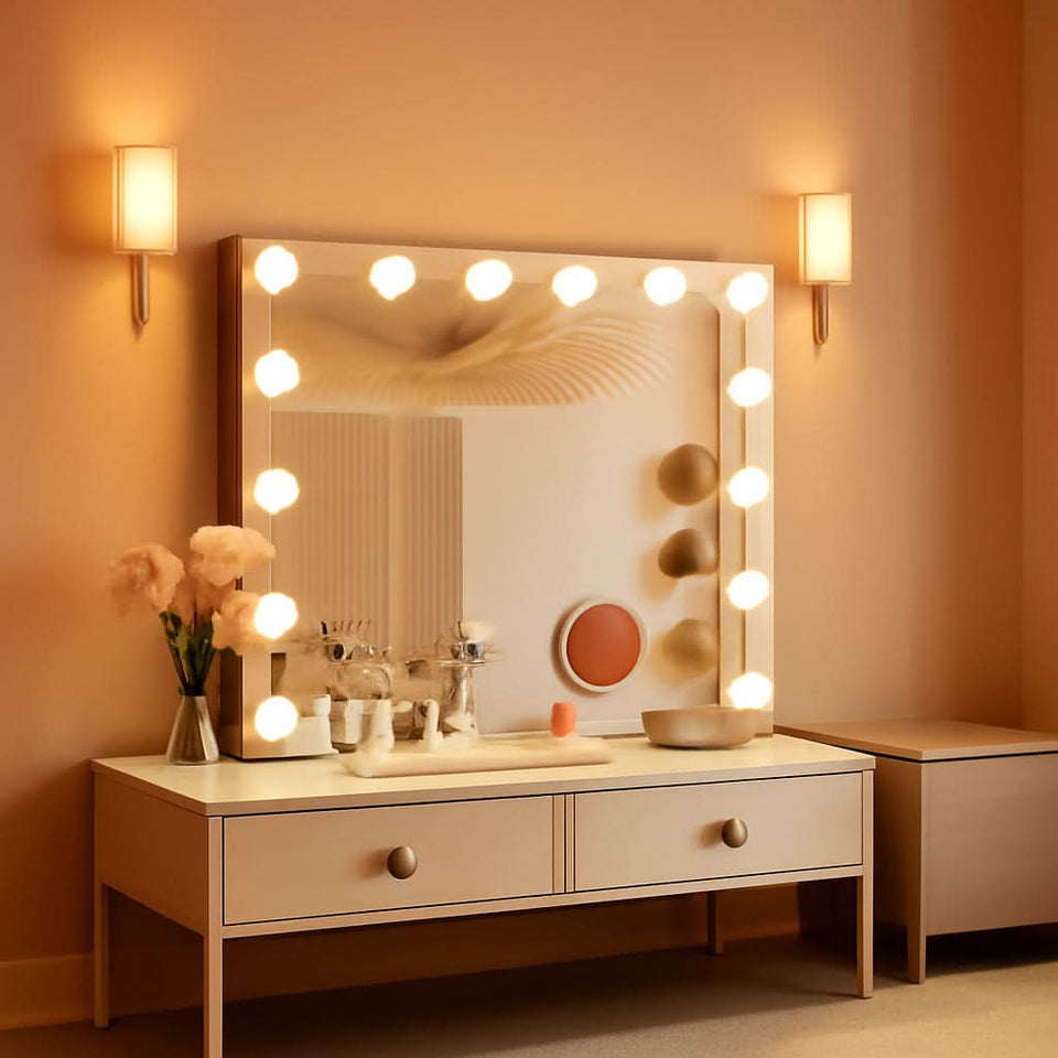 Hollywood Vanity Mirror With Lights 23x18 Aluminum USB Port