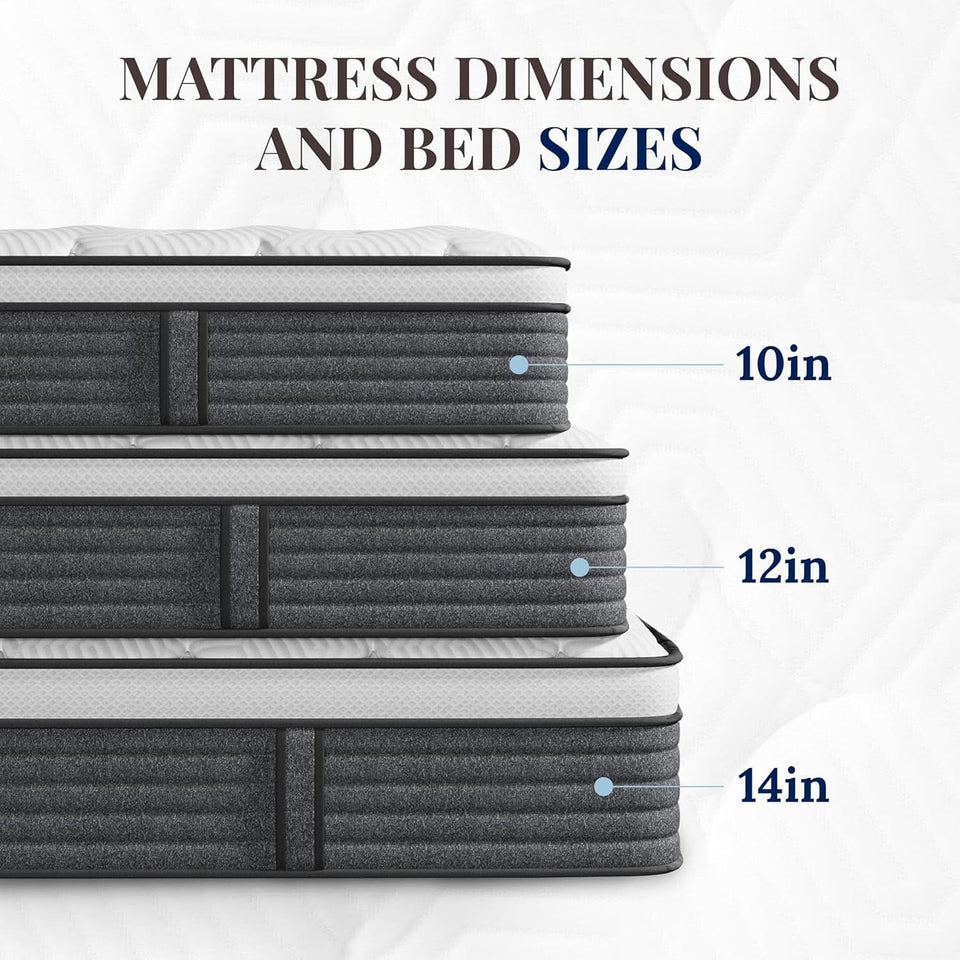 King Size Memory Foam Plus Hybrid Mattress Edge Support