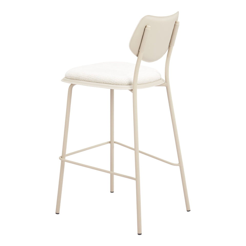 Zeal Barstool (Set of 4) Light Gray & Beige