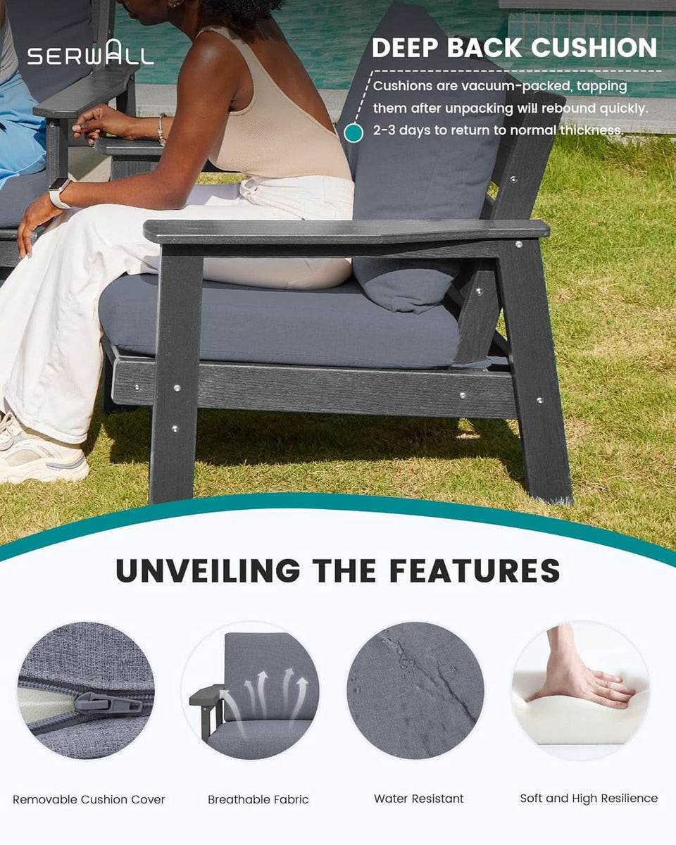 4 Piece All Weather Outdoor Sofa Sectional Set