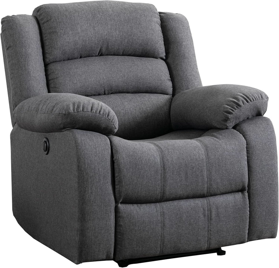 Oversized Grey Electric Recliner Chair For Living Room