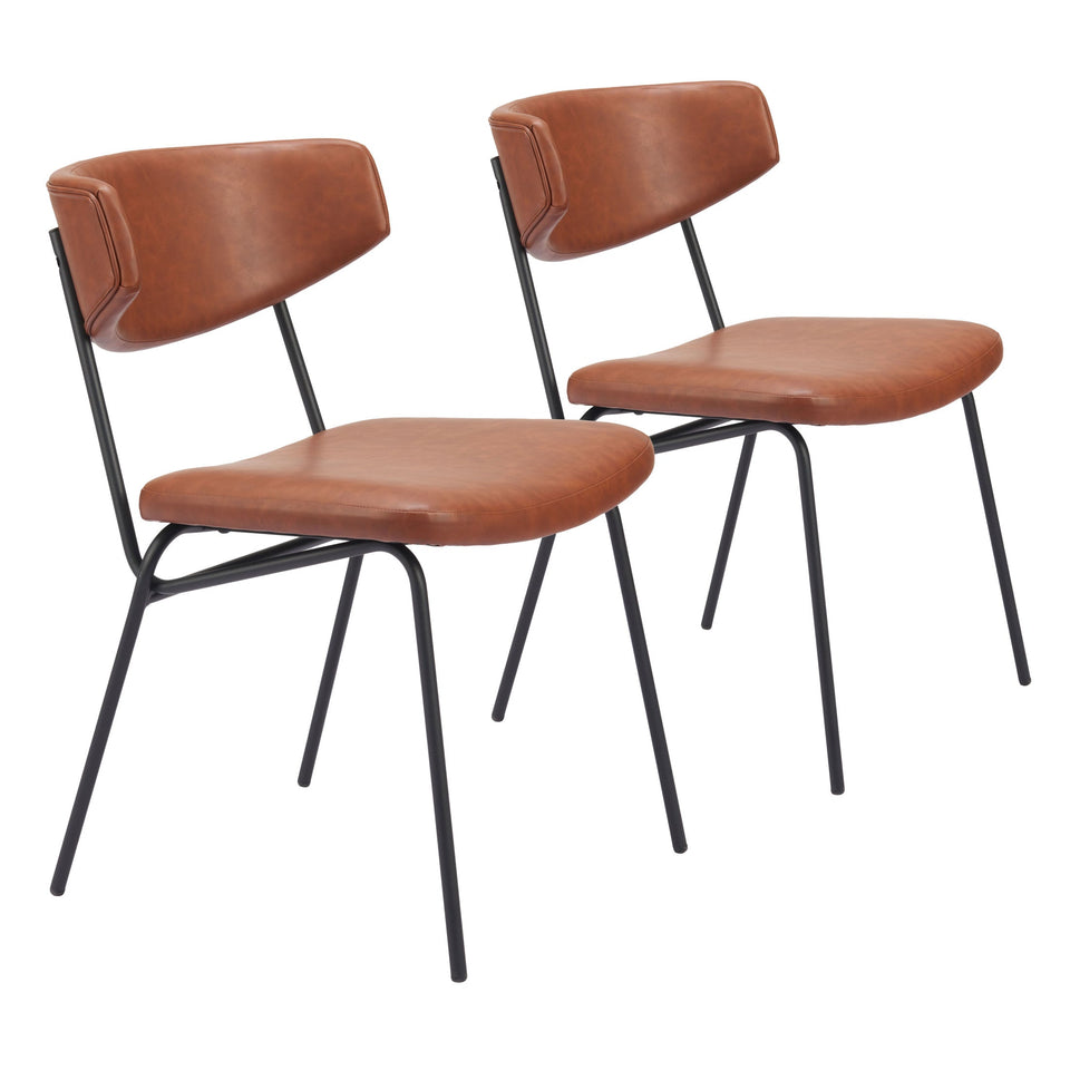 Charon Dining Chair (Set of 2) Vintage Brown